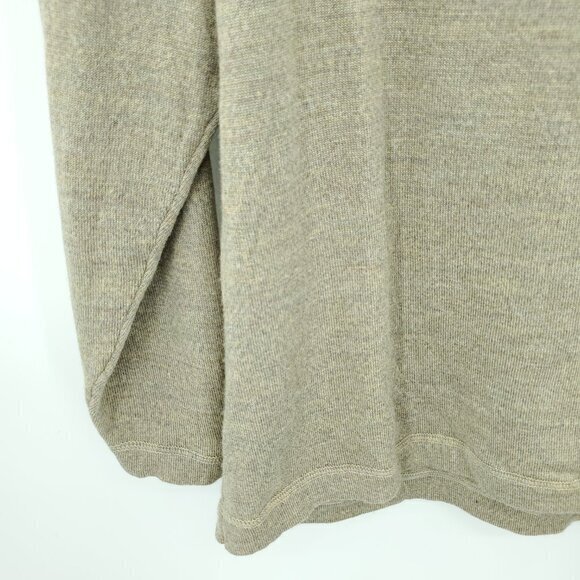 VTG 90s Banana Republic 100% Merino Wool V-Neck Sweater M Tan/Taupe - Picture 14 of 16